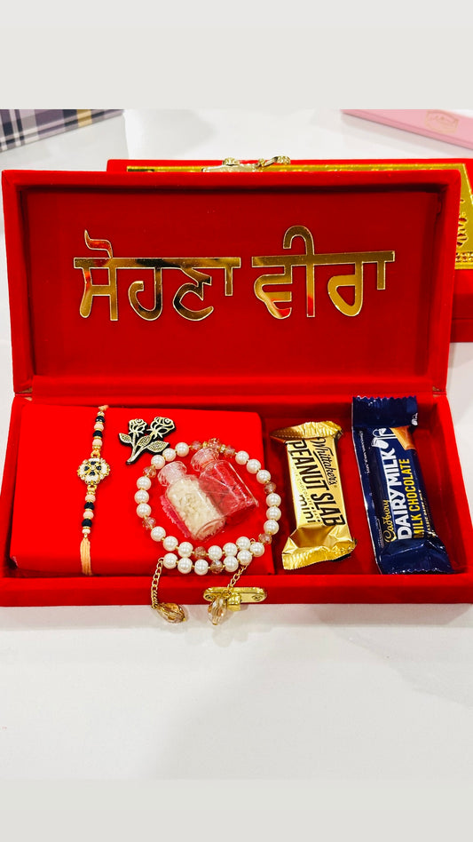 Veera Bhabi Rakhi / Rakhdi Gift hamper box - Assorted Accessories