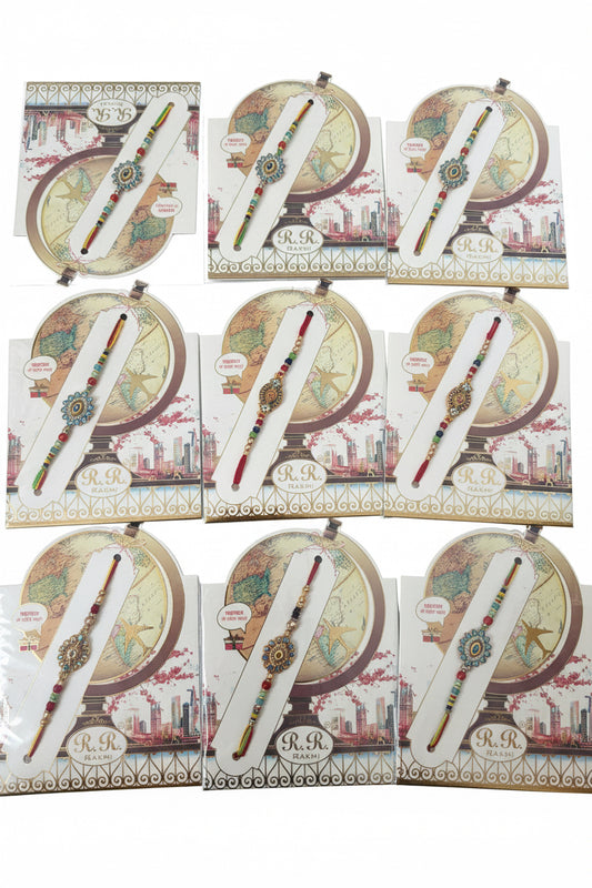 Bro Rakhi / Rakhdi Pack in Meenakari - Code 446