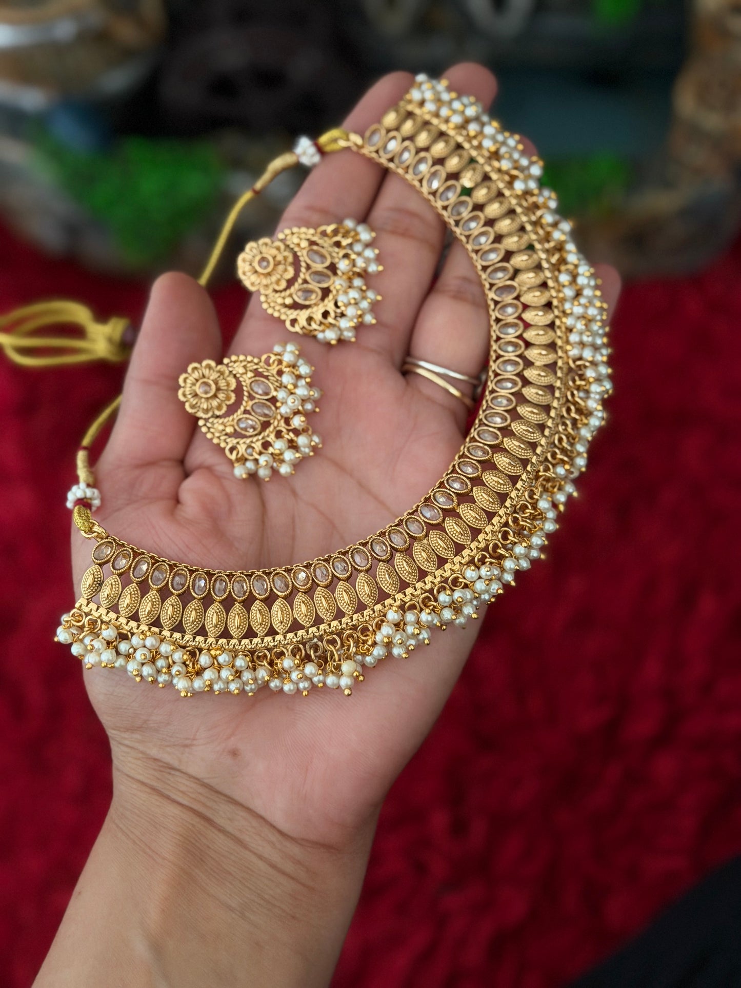 Antique gold necklace set - X26