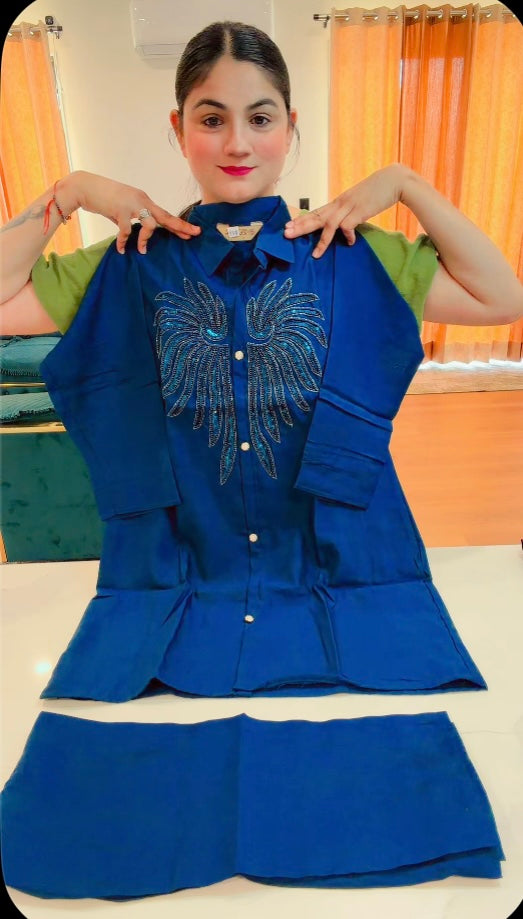 Peacock Blue Co-Ord set -  Code: RP5