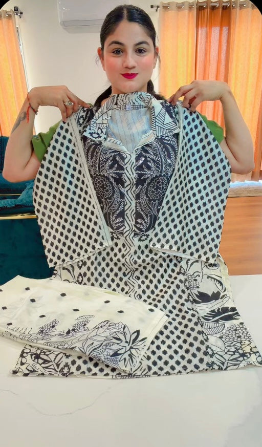 Semi Turkish silk Co-Ord set - Code: R4