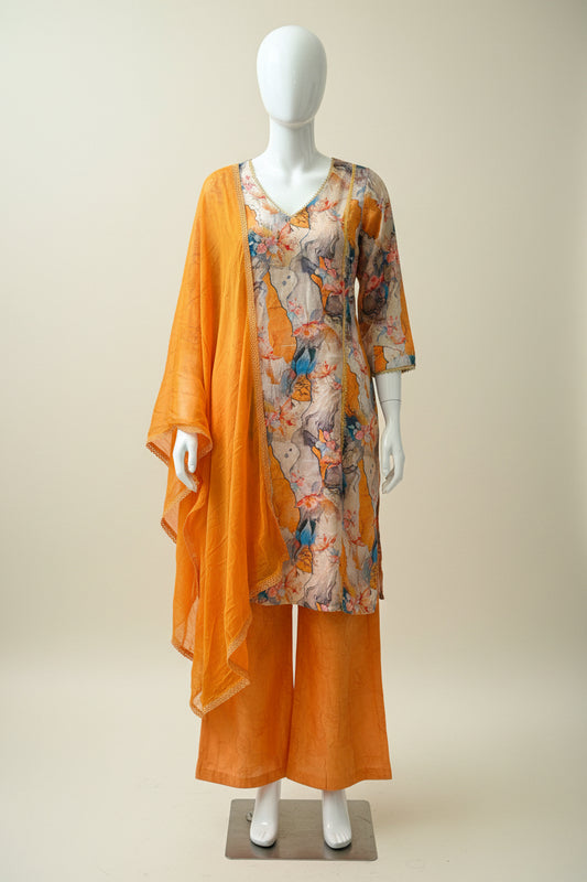 Shimmer printed suit -210