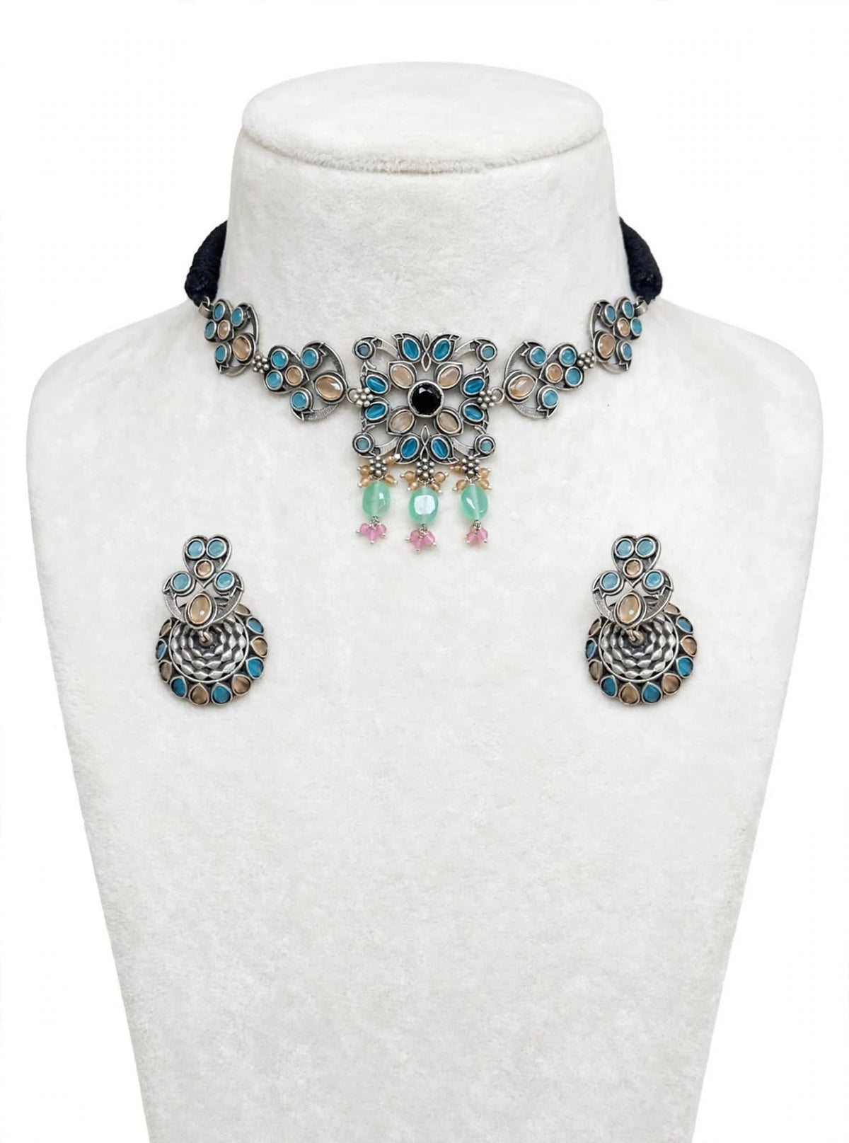 Oxidised Necklace set with earrings