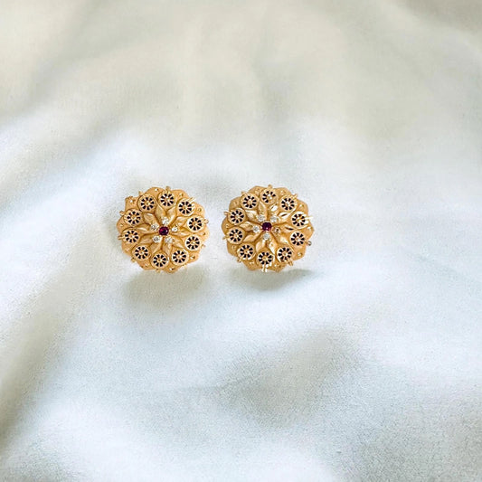 Gold Look Earrings, ( Code: 50 )