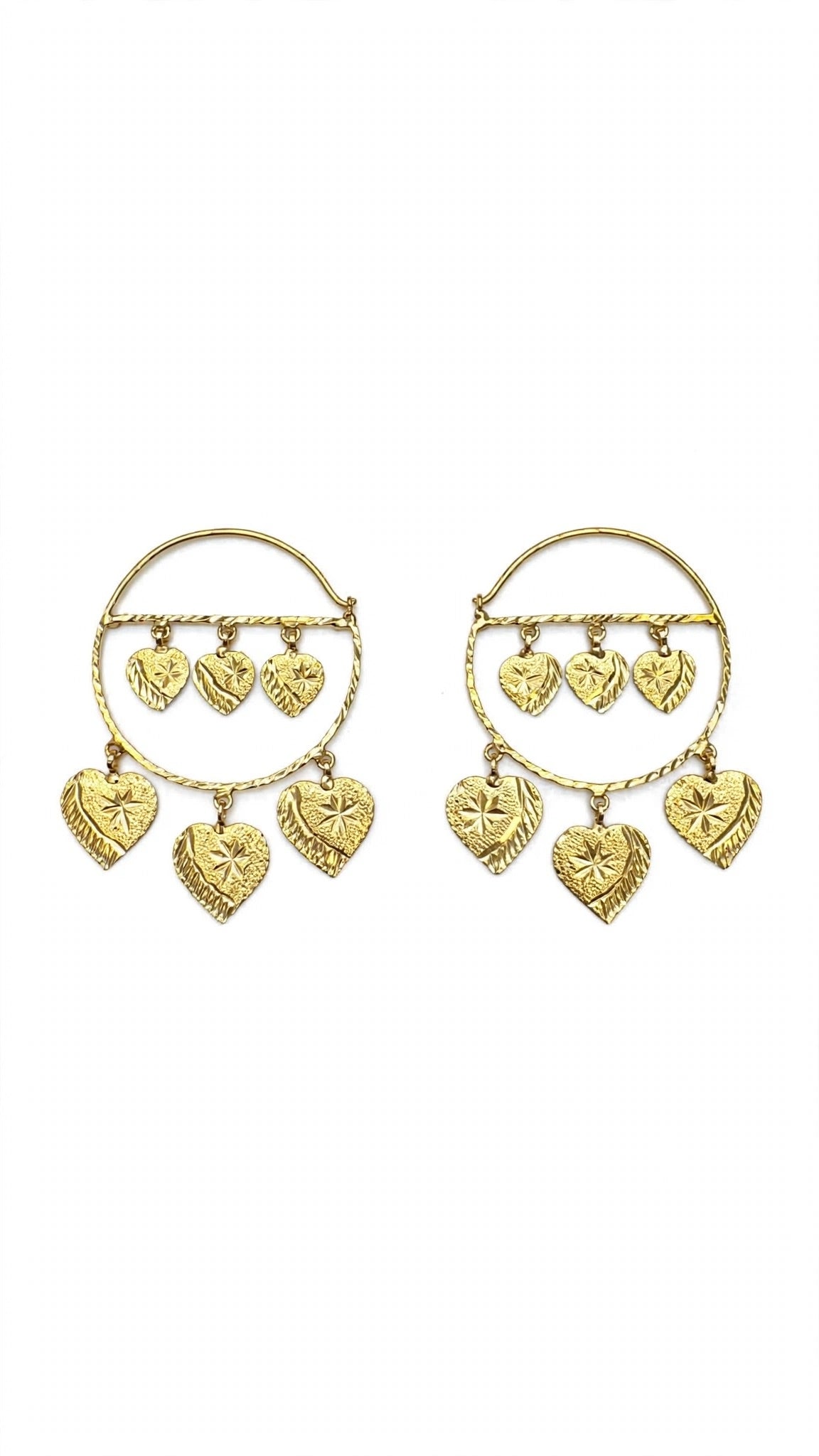 Gold earrings