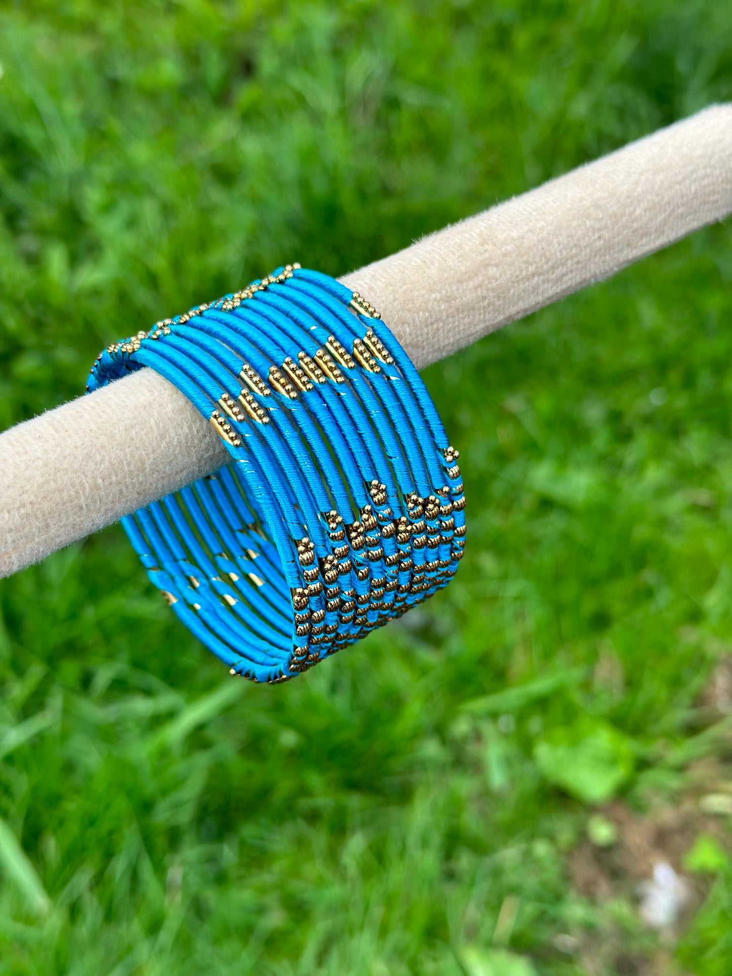 Sky blue thread bangles