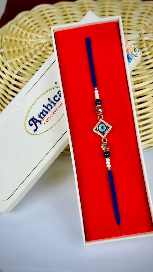 Evil Eye  🧿 Rakhi / Rakhdi Box in American Diamond - Code A37