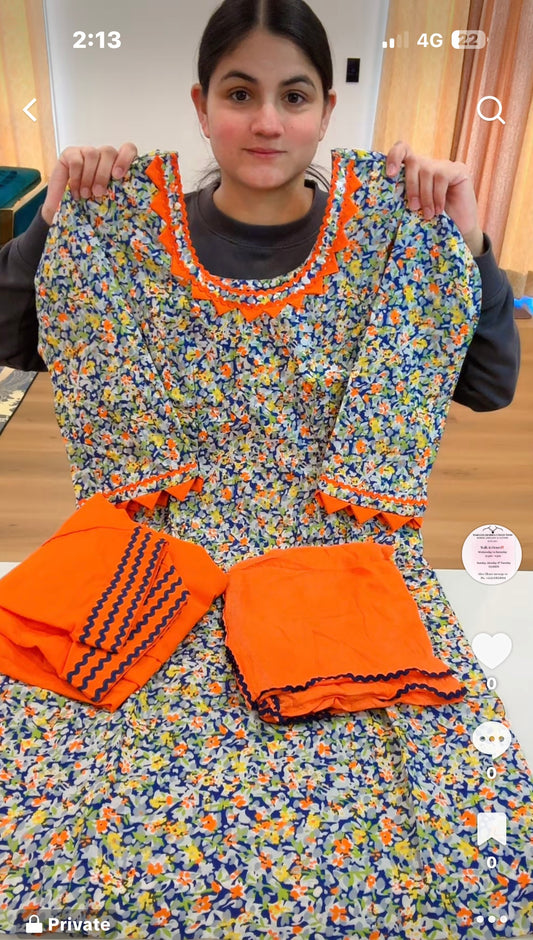Cotton Printed Suit, C22