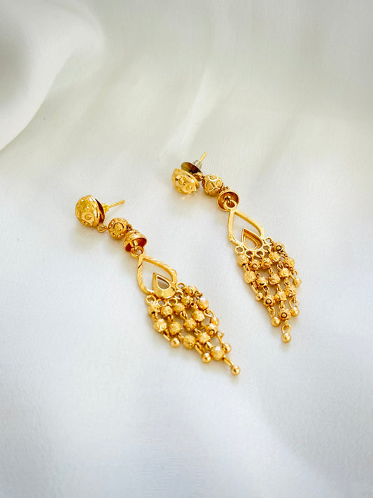Gold Look Earrings, ( Code: 54)