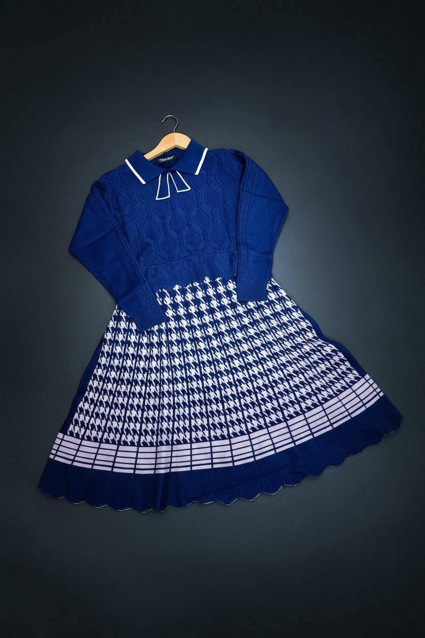 Woolen one piece dress in free size (fit 36-40), Code: 202