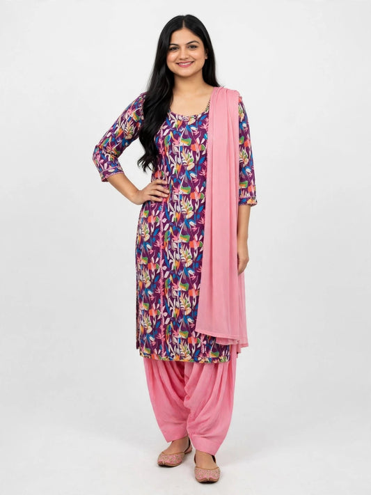 Cotton boutique stitched suit in premium quality - colour Baby pink ( Code - C23 )