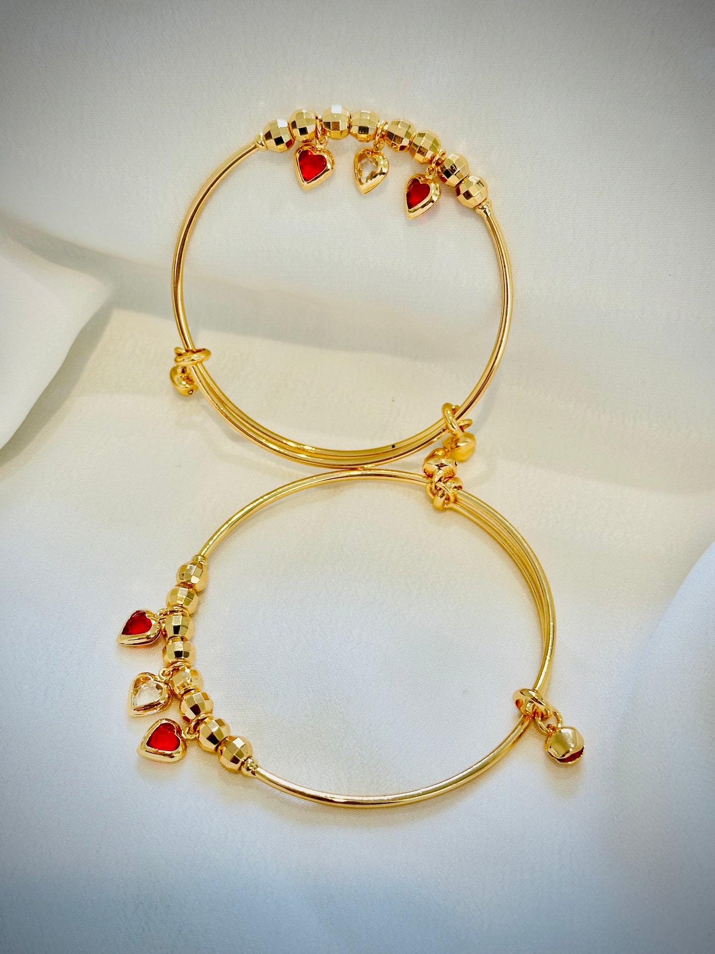 Gold Look Adjustable size Bangle ( Per 1PC ) - ( Code: 038 )