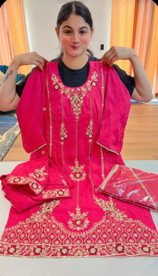 Party wear suit - ( Colour : Coral Pink ) : Code - 949