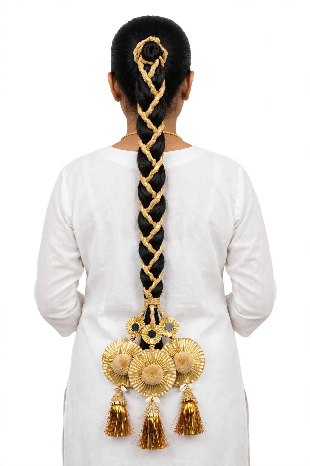 Mirror long paranda in golden colour, Code: PR2