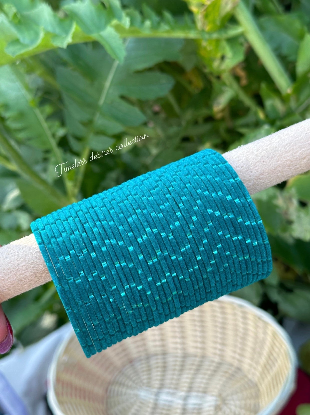 Peacock Plain velvet bangles pack of 36 bangles