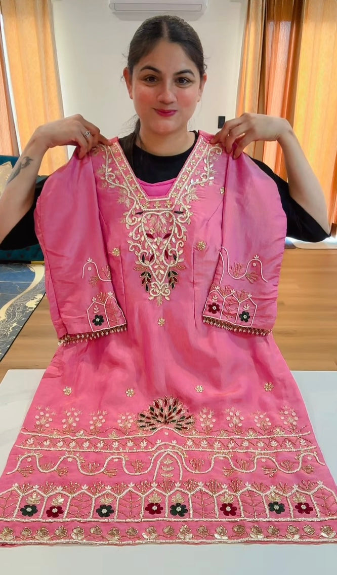 Partywear work suit (Colour: baby pink ), Code: 237