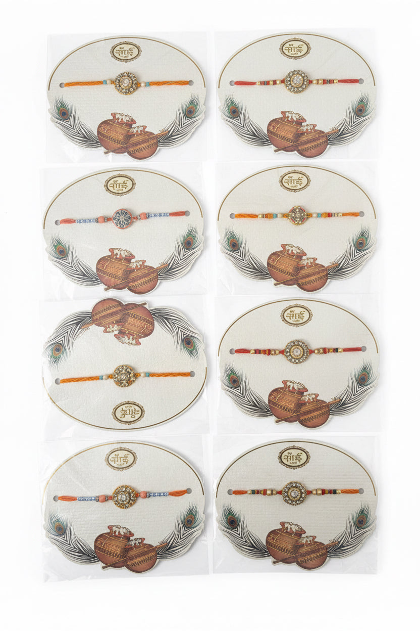 Assorted Meenakari rakhi packs -  Code - 459