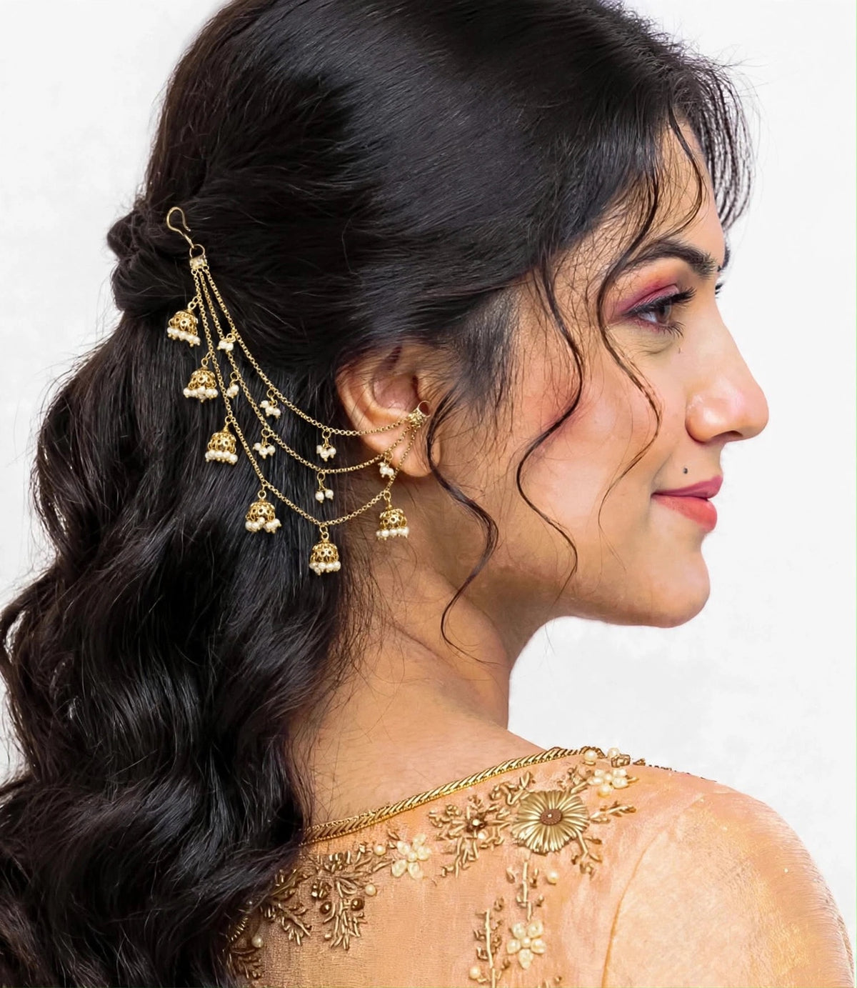Premium polki Sharara Chains to Add with any earrings ( set of 2 as pair )- P2