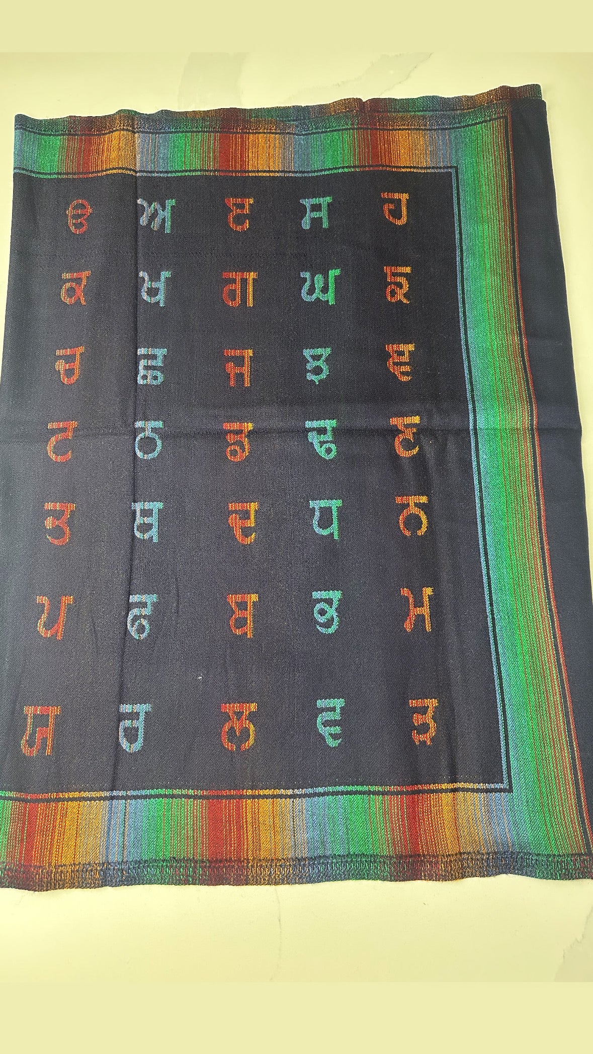 ਓ- ਅ ( Udda Adda ) Written Unisex Shawl ( Perfect Rakhi / Rakhdi gift for brother, Sister or bhabi )
