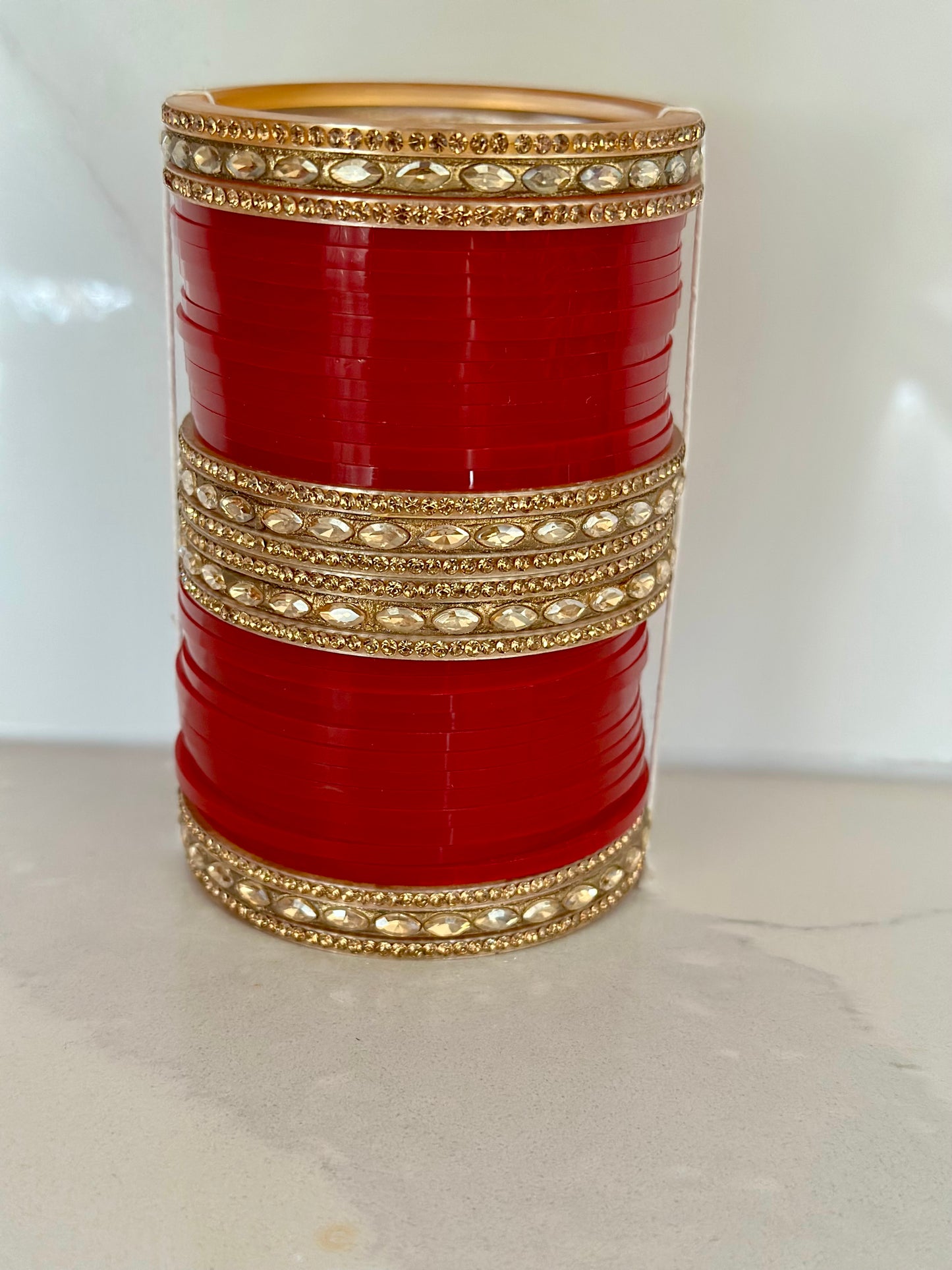 Maroon redish chooda set, ( Code: 3 )