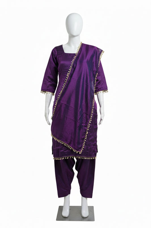 Salwar suit in colour purple - Code:  318