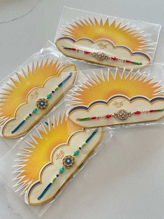 Assorted Rakhi / Rakhdi packs in Kundan ( per pc ) A98