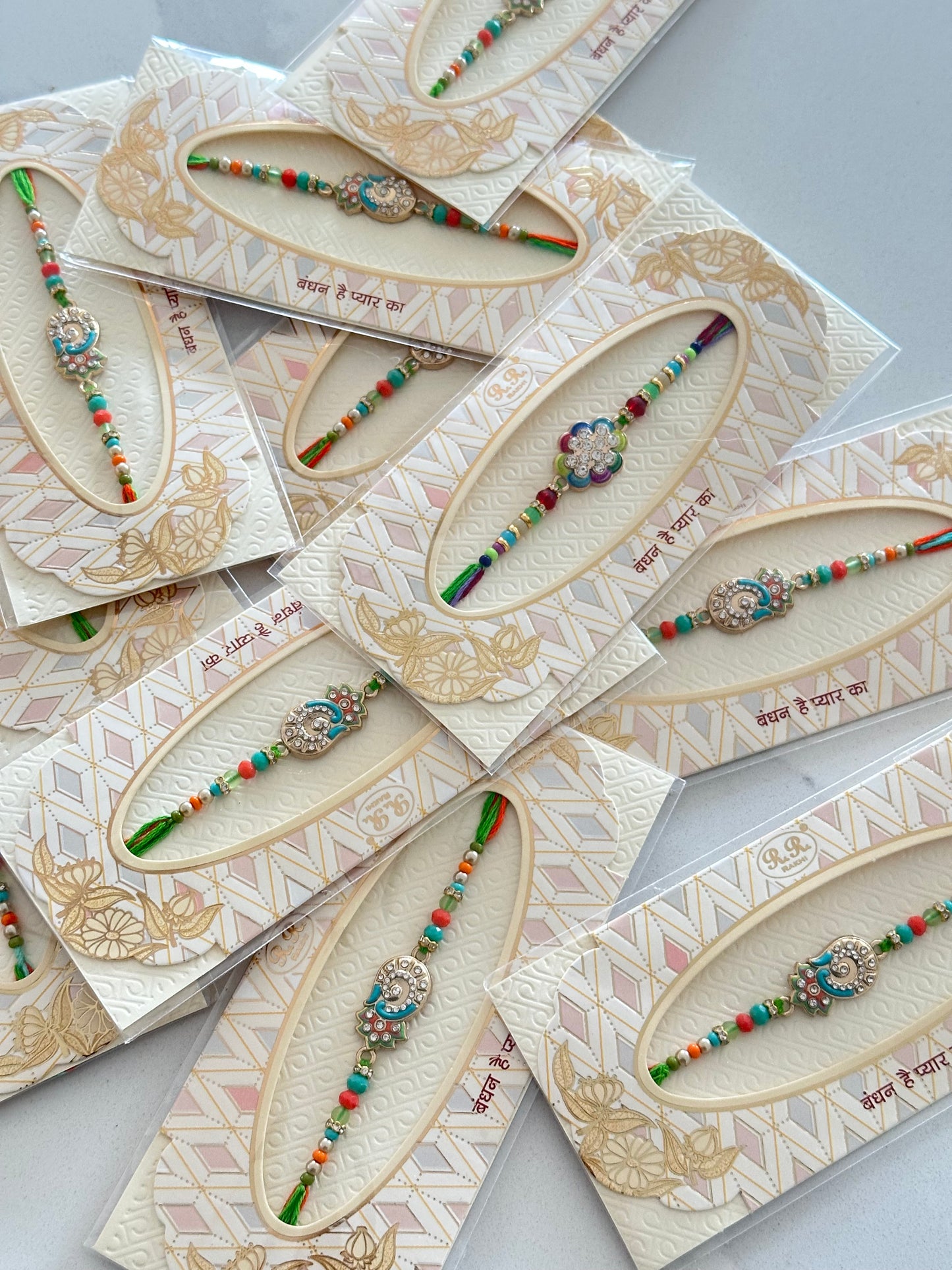Assorted Rakhi / Rakhdi packs in Meenakari