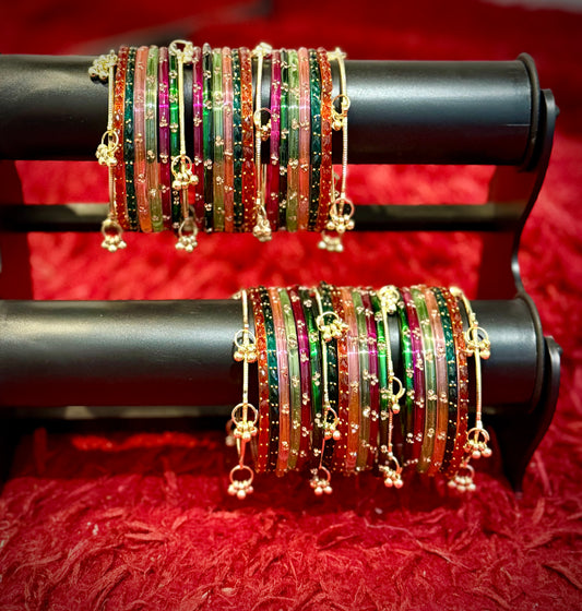 Multi Kashmiri bangles (set of both hands)