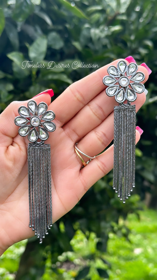 Victorian Polish western look silver earrings