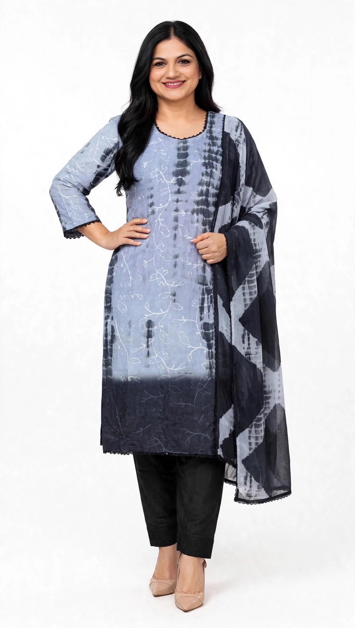 Georgette salvar suit, Code:
