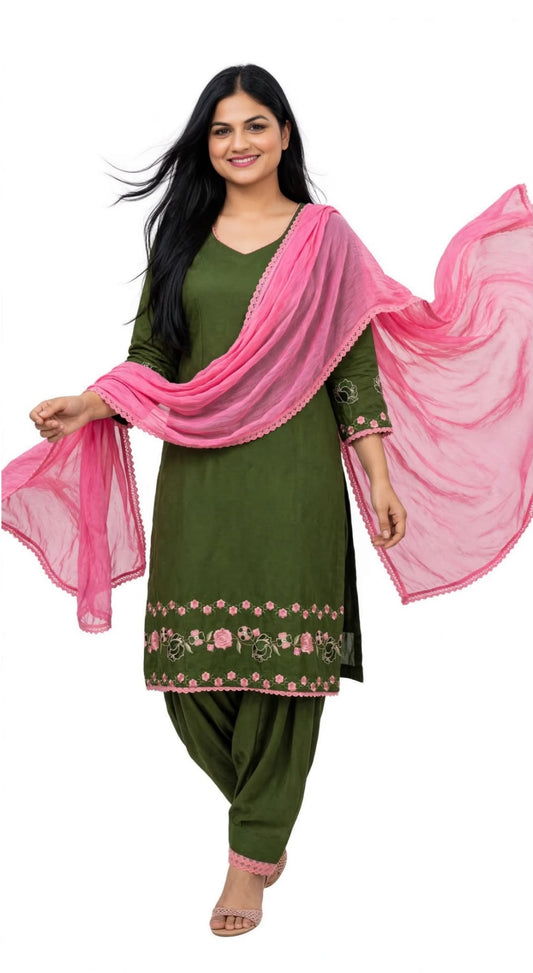 Casual wear boutique stitched suit pashmina in premium quality (Code: 226)