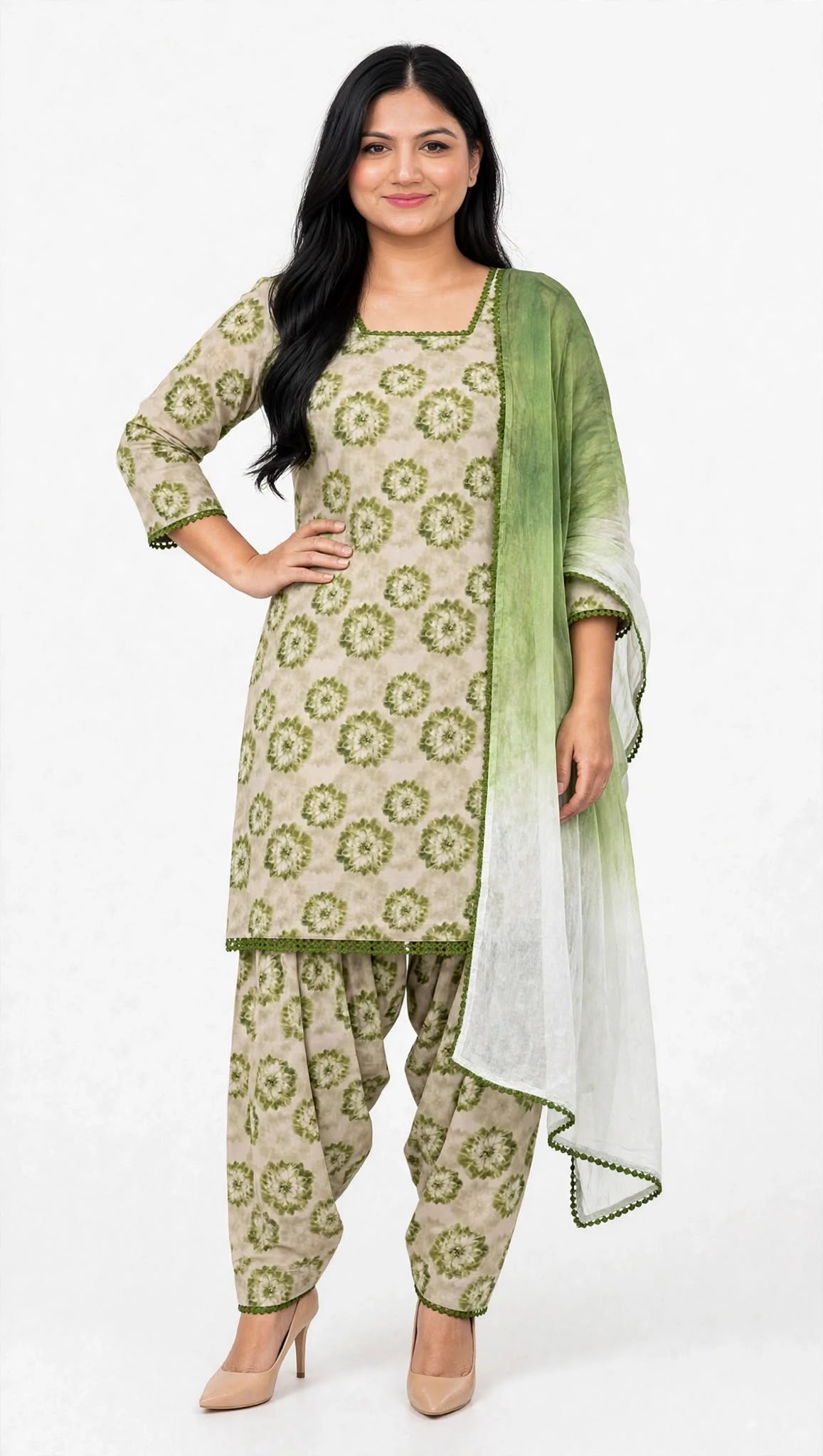 Georgette salvar suit, Code: 096