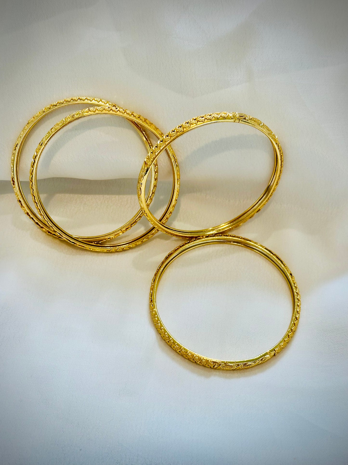 Gold Look Bangles set of 4- ( Code: 46 )