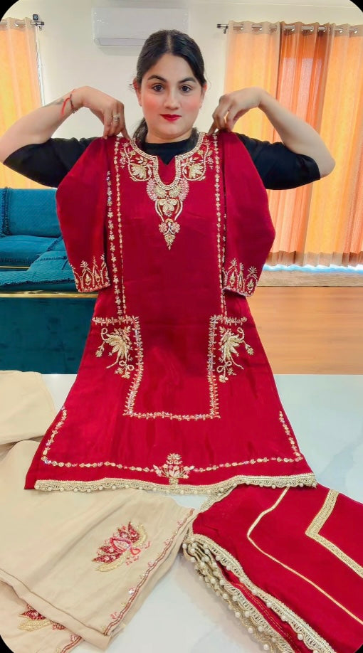 Handwork party-wear suit : - code 927