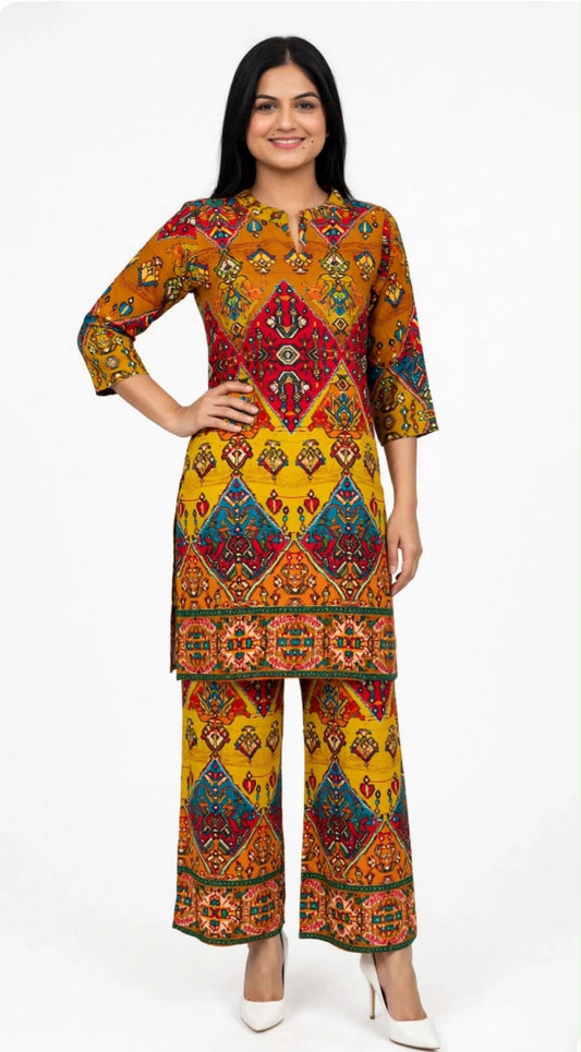 Co Ord on soft muslin fabric ( perfect for summer ), code 328