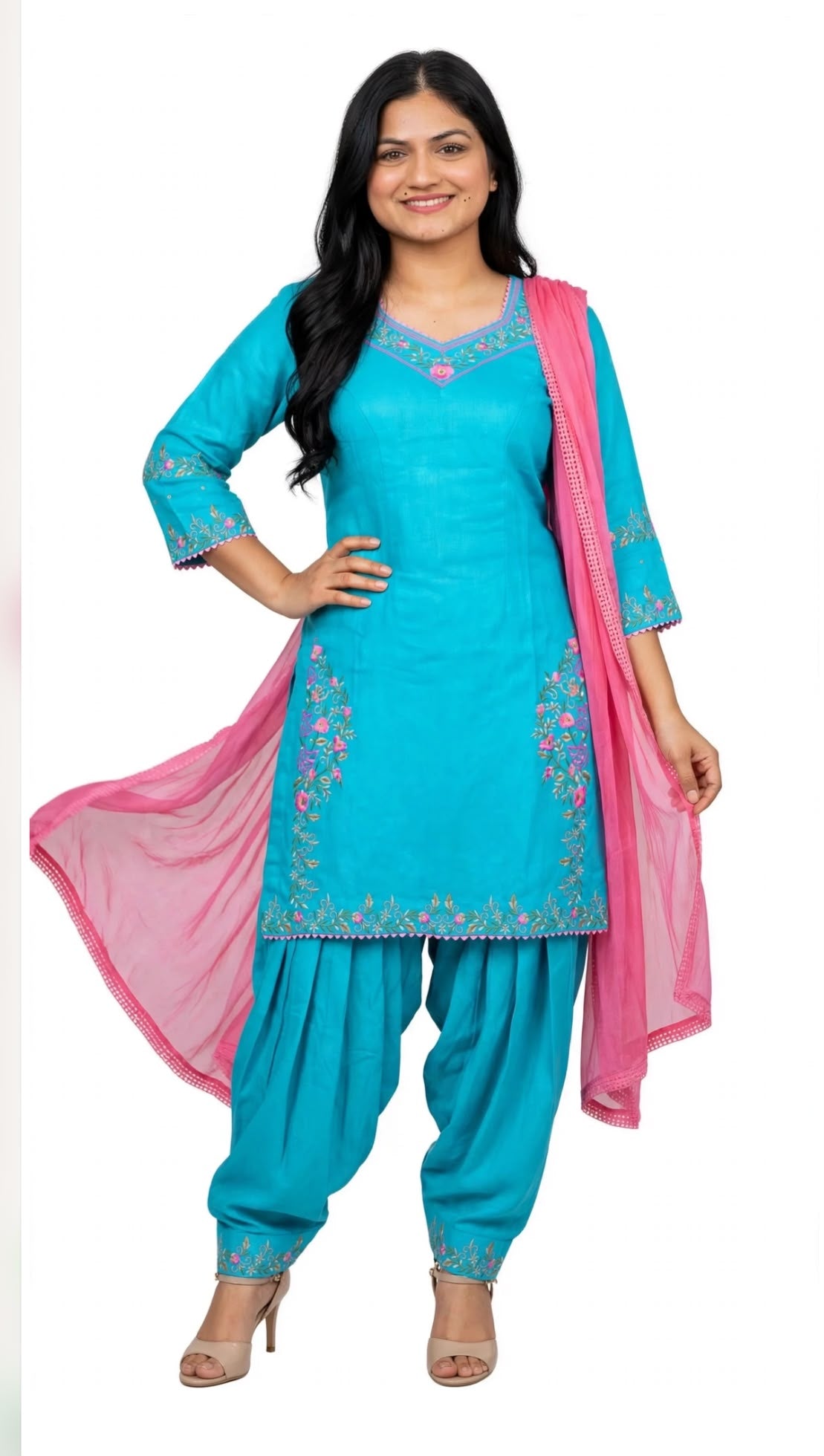 Casual wear boutique stitched suit in premium quality in pashmina fabric