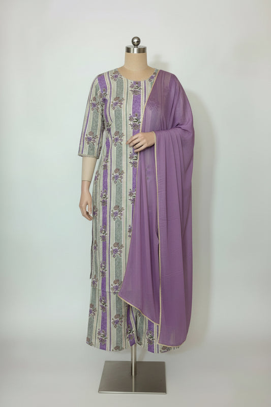 Pashmina plazo  suit - code 225