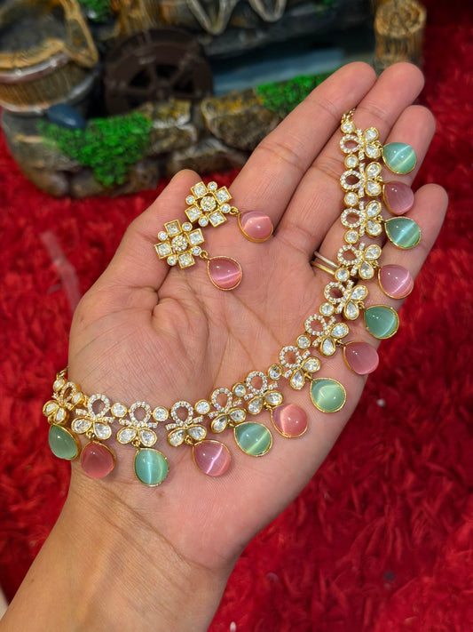Multi statement necklace set in Tyani