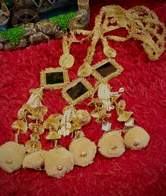 Pakistani golden paranda with gota - X28