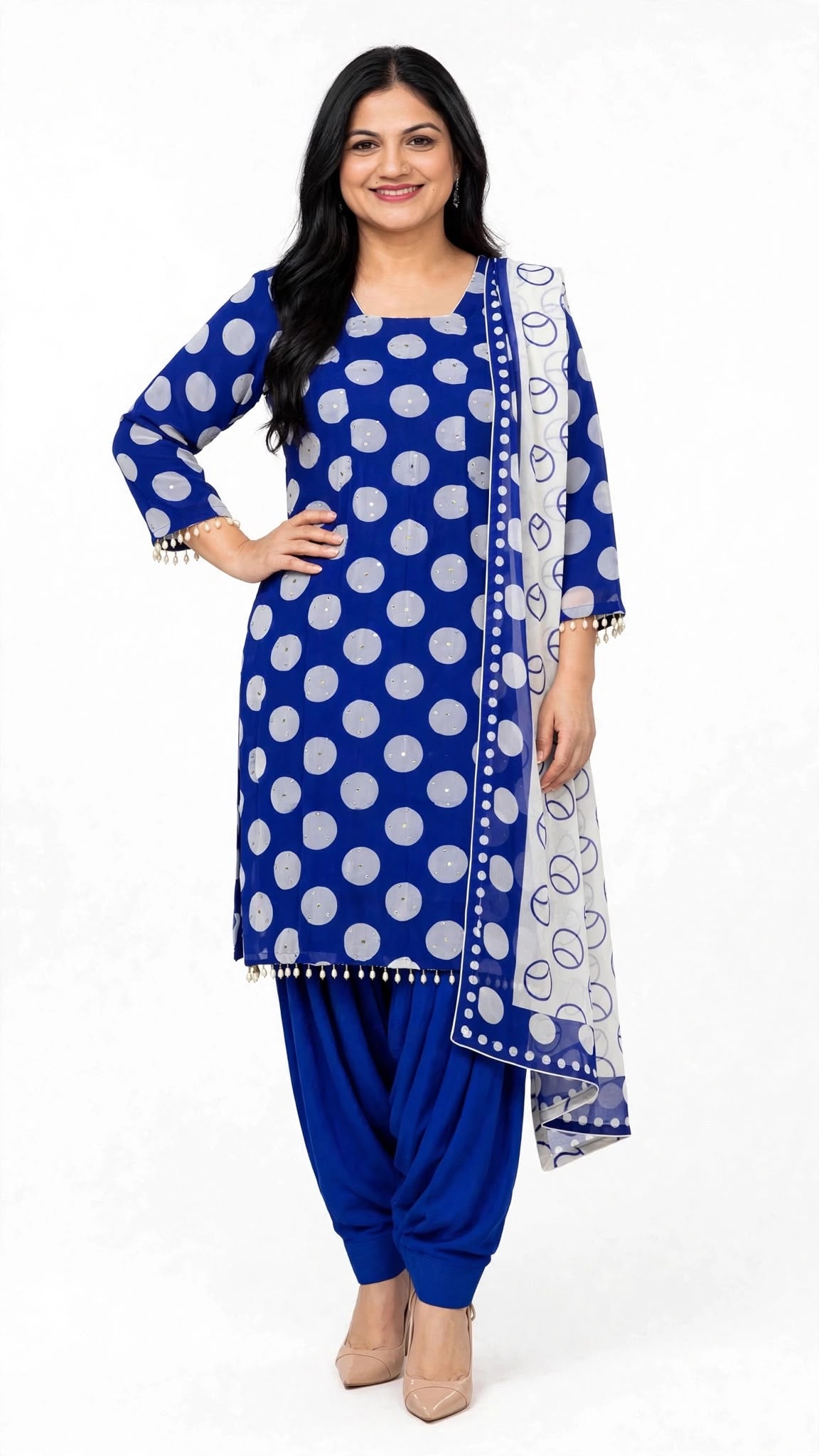 Georgette salvar suit, Code: