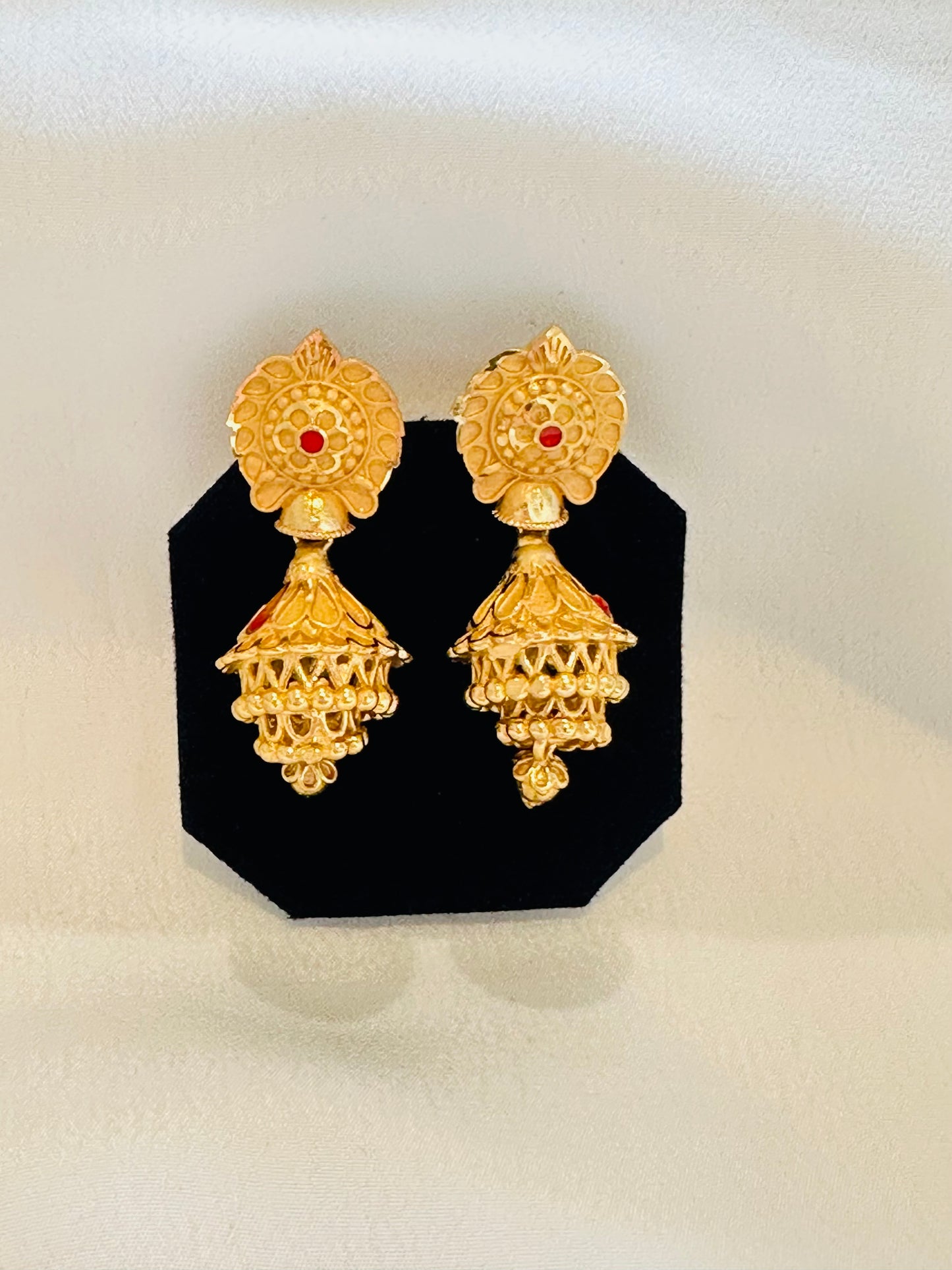 Gold Look Earrings, ( Code: 42 )