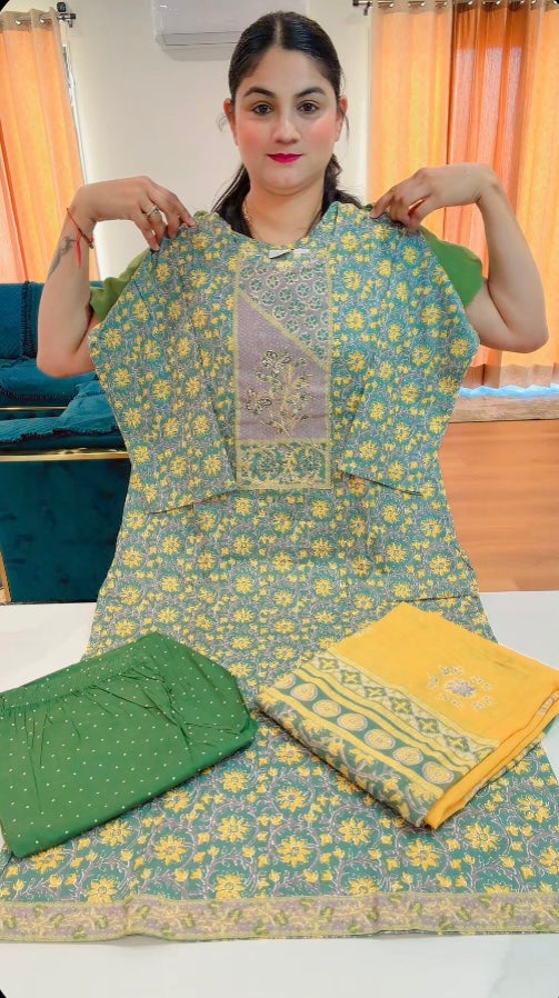 Readymade 3 pieces suit, Colour: light green, Code: 166