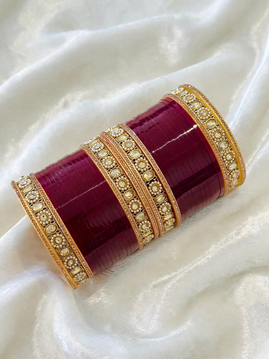 Chooda set - Colour : Maroon ( Code: 035 )