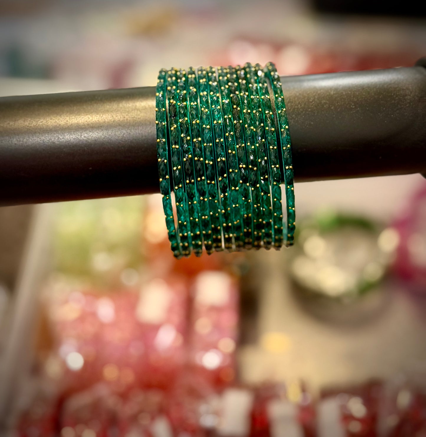Rain drop glass bangles ( per dozen )
