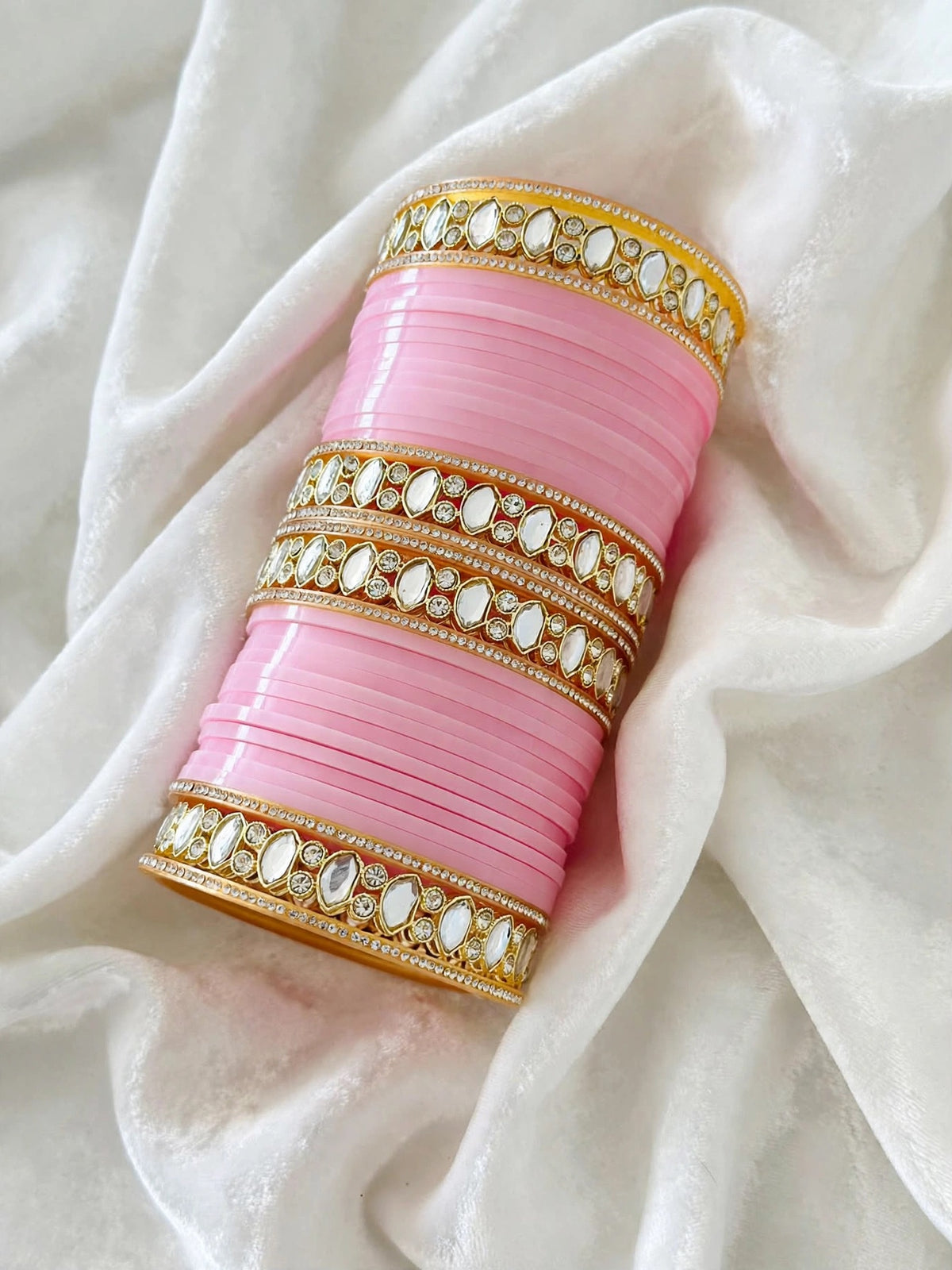 Baby pink chooda set, ( Code: 8 )