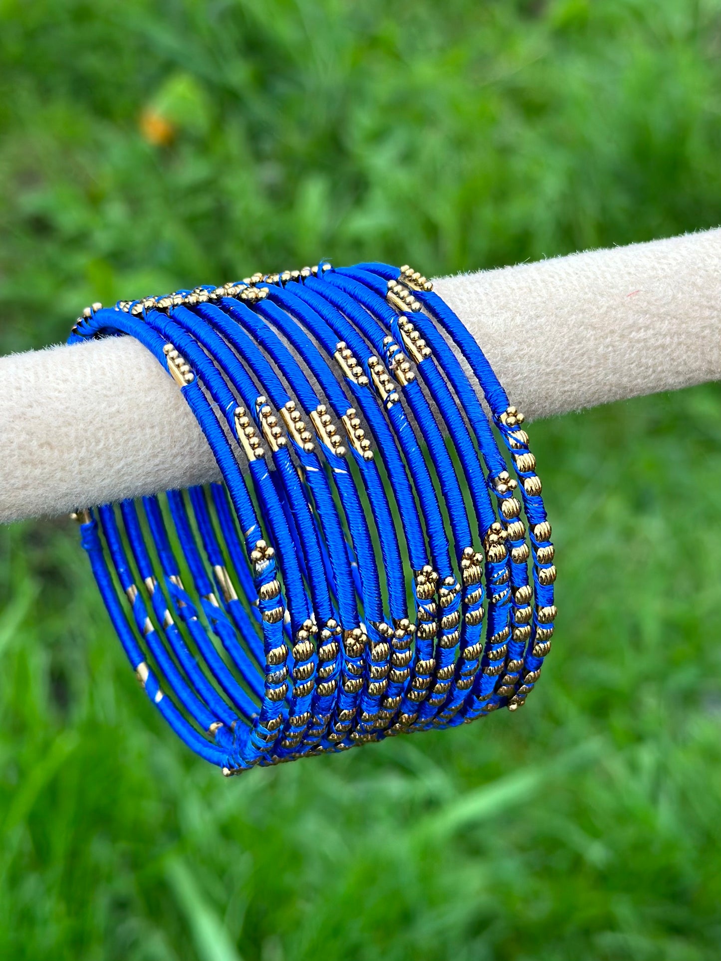 Blue colour thread bangles