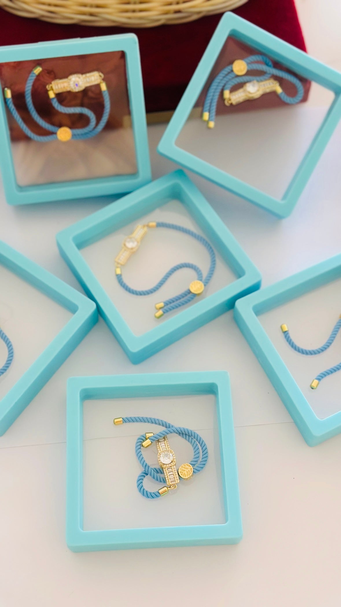 Premium Quality Rakhi / Rakhdi Box in American Diamond - Code A44