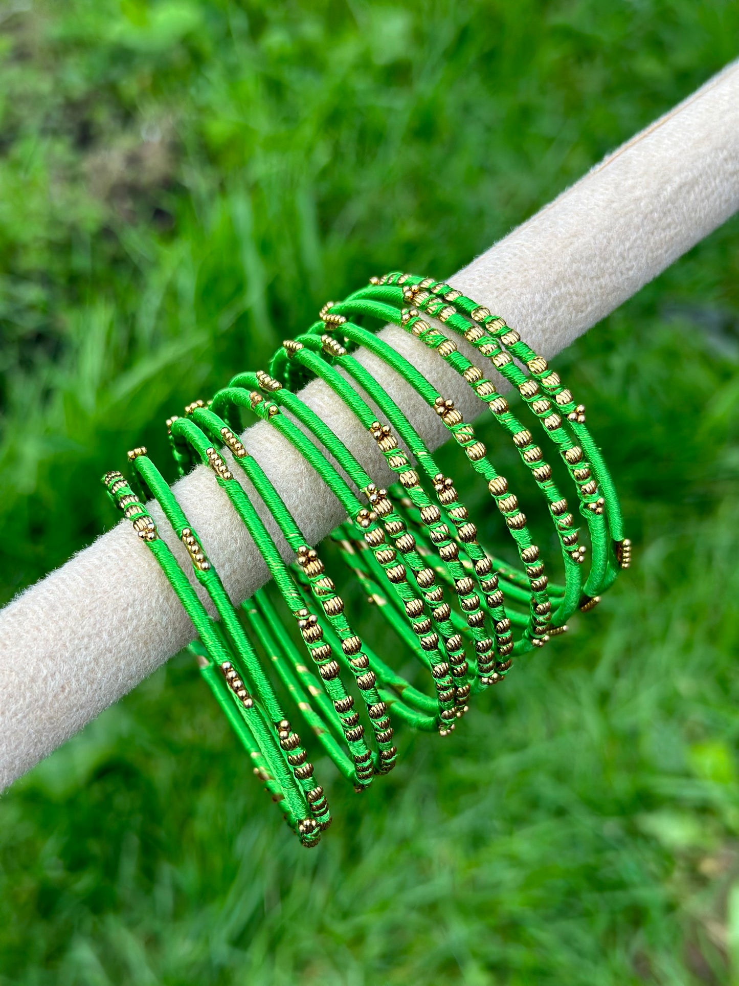 Parrot colour thread bangles