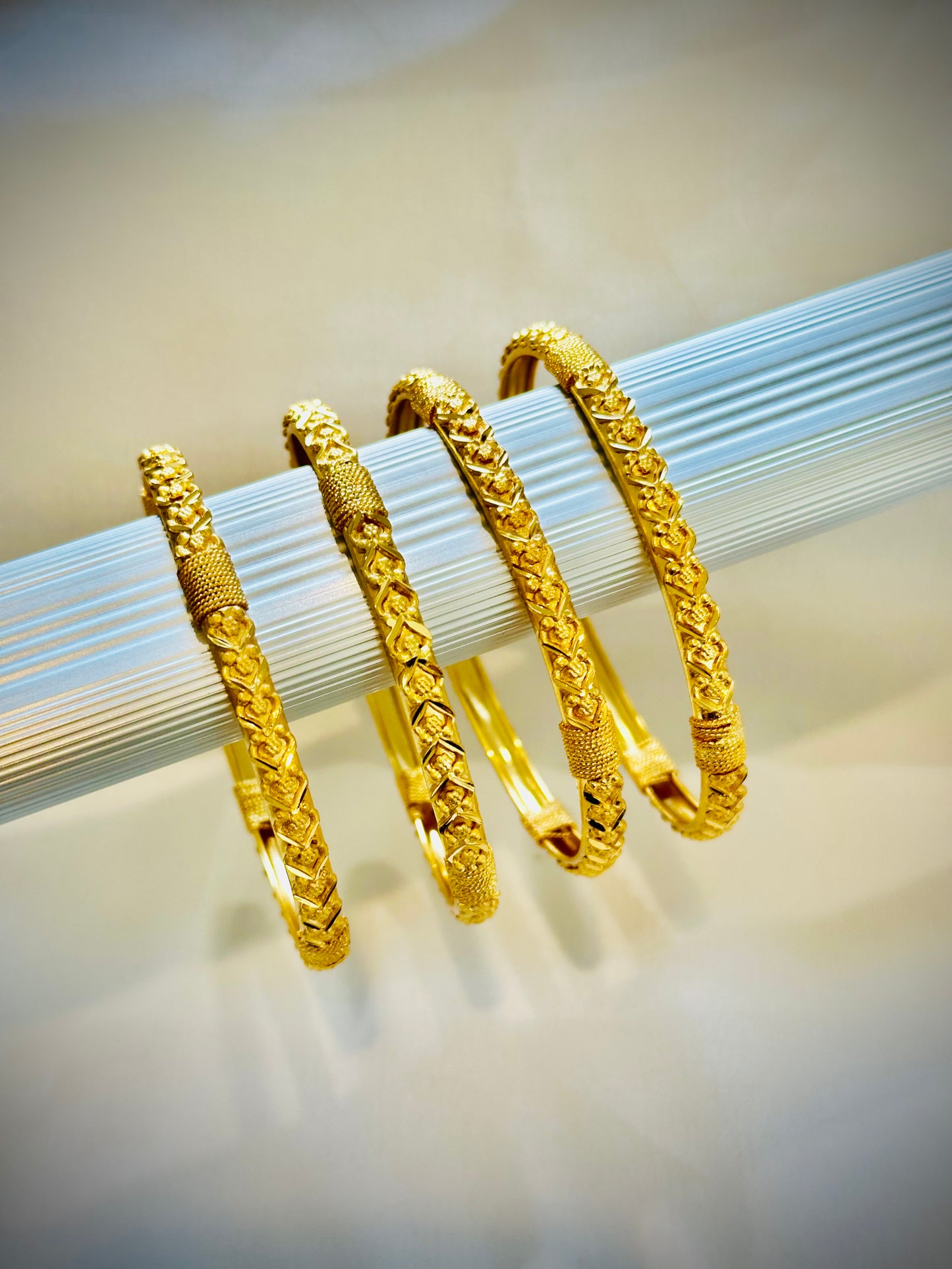 Gold Look Bangles set of 4- ( Code: 47 )