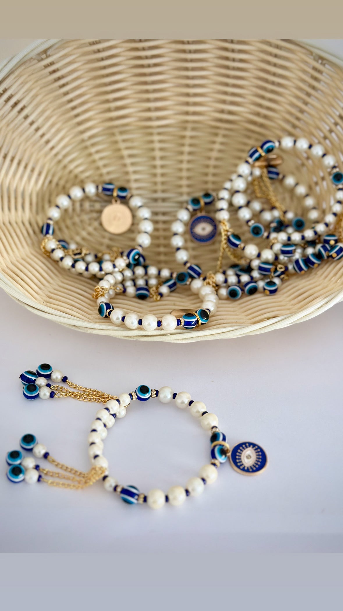 Evil eye Rakhi / Rakhdi Bracelet - Adjustable in size ( Unisex )